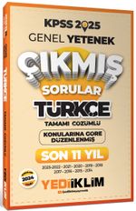 2025 KPSS Genel Yetenek Lisans Türkçe Konularına Göre Tamamı Çözümlü Son 11 Yıl Çıkmış Sorular