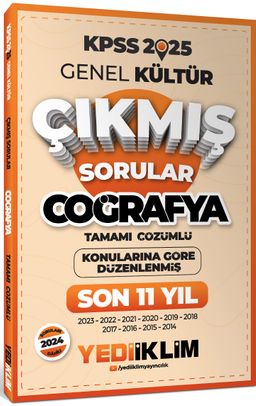 2025 KPSS Genel Kültür Lisans Coğrafya Konularına Göre Tamamı Çözümlü Son 11 Yıl Çıkmış Sorular