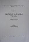 Tevarih-i &Acirc;l-i Osman VII. Defter (Tenkidli transkripsiyon) / 13-Z-12