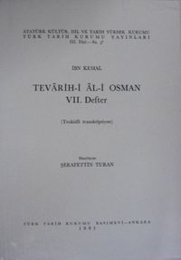 Tevarih-i Âl-i Osman VII. Defter (Tenkidli transkripsiyon) / 13-Z-12