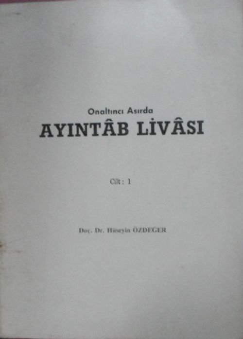 Ayıntab Livası - Onaltıncı Asırda (13-A-26)