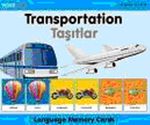 Language Memory Cards - Transportation (İngilizce-Türkçe)