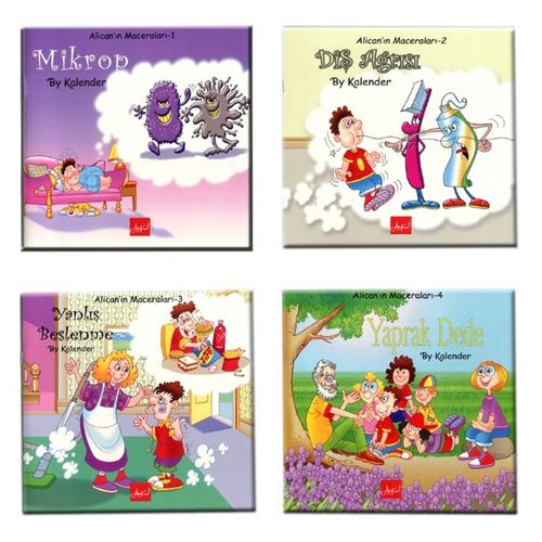 Alican'ın Maceraları (4 Kitap Set Renkli Resimli)