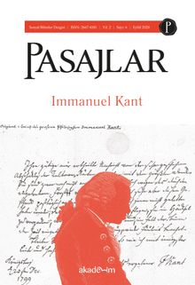 Pasajlar Sosyal Bilimler Dergisi Sayı:6 Eylül 2020 Immanuel Kant