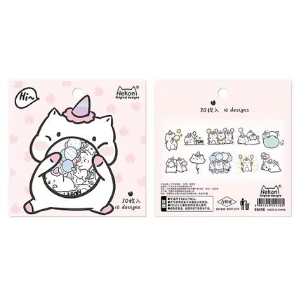 Sevimli Unicorn Temalı 30 Adet Sticker Seti • Bullet Journal