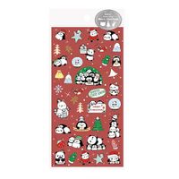 Panda ve Yılbaşı Temalı Parıltılı Sticker Seti • Bullet Journal