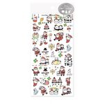 Sevimli Panda ve Yılbaşı Temalı Parıltılı Sticker Seti • Bullet Journal