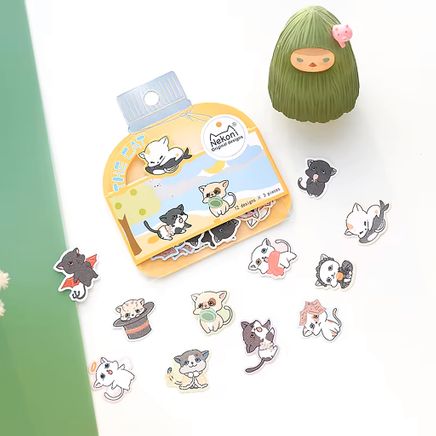 Şirin Kediler Temalı 36 Adet Sticker Seti • Bullet Journal