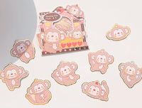 Sevimli Maymun Temalı 24 Adet Sticker Seti • Bullet Journal