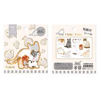 Kedilerin Dünyası Temalı 36 Adet Sticker Seti • Bullet Journal