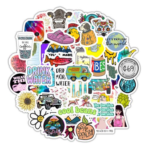 Renkli Vibes Sticker Seti