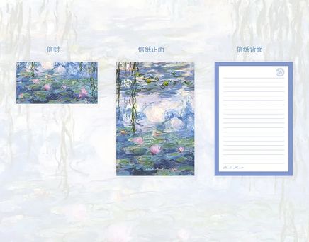 Nilüfer Çiçekleri Mektup Seti