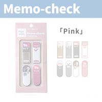 Pembe Temalı Memo-check Yapışkan Not Seti