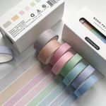 Champagne Pastel Temalı 7 Renkli Washi Bant • Sticky Note