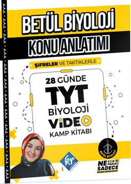 Betül Biyoloji Konu Anlatımı 28 Günde TYT Biyoloji Video Kamp Kitabı