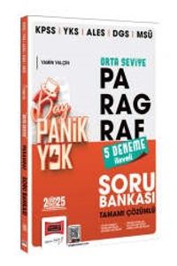 2025 KPSS YKS ALES DGS MSÜ Tamamı Çözümlü Panik Yok Orta Seviye Paragraf Soru Bankası (5 Deneme İlaveli) 