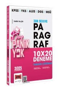 2025 KPSS YKS ALES DGS MSÜ Tamamı Çözümlü Panik Yok Zor Seviye Paragraf 10x20 Deneme 