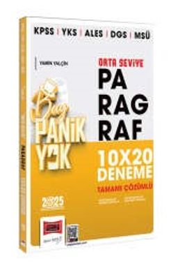 2025 KPSS YKS ALES DGS MSÜ Tamamı Çözümlü Panik Yok Orta Seviye Paragraf 10x20 Deneme 