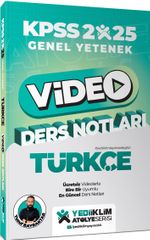 2025 KPSS Genel Yetenek Atölye Serisi Türkçe Video Ders Notları