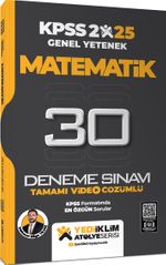2025 KPSS Genel Yetenek Atölye Serisi Matematik Tamamı Video Çözümlü 30 Deneme Sınavı