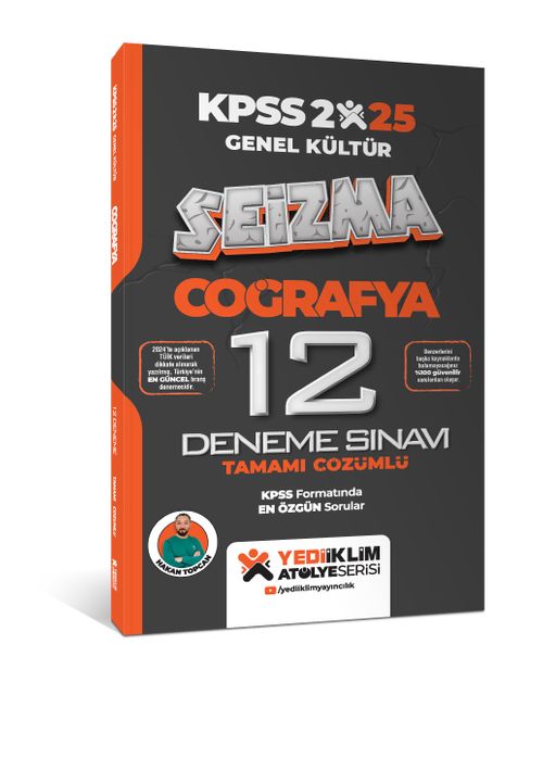 2025 KPSS Genel Kültür Atölye Serisi Coğrafya Seizma Tamamı Çözümlü 12 Deneme Sınavı