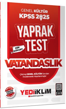 2025 KPSS Genel Kültür Vatandaşlık Çek Kopart Yaprak Test