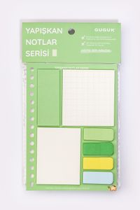 Yeşil Yapışkan Not Seti • Post-it • Sticky Note
