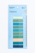 Okyanus 10 Renkli Cetvelli Şeffaf Pet Index • Index Sticker • Post-it • Sticky Note