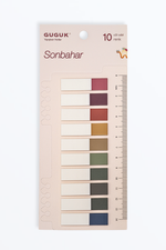 Sonbahar 10 Yarım Renkli Cetvelli Şeffaf Pet Index • Index Sticker • Post-it • Sticky Note