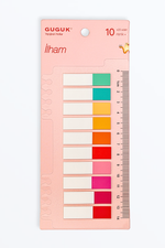 İlham Yarım 10 Renkli Cetvelli Şeffaf Pet Index • Index Sticker • Post-it • Sticky Note