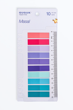 Masal 10 Renkli Cetvelli Şeffaf Pet Index • Index Sticker • Post-it • Sticky Note
