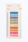 İnci 10 Renkli Cetvelli Şeffaf Pet Index &bull; Index Sticker &bull; Post-it &bull; Sticky Note
