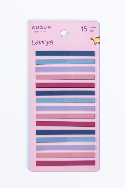 Lavinya 15 Renkli Şeffaf Pet Index • Index Sticker • Post-it • Sticky Note
