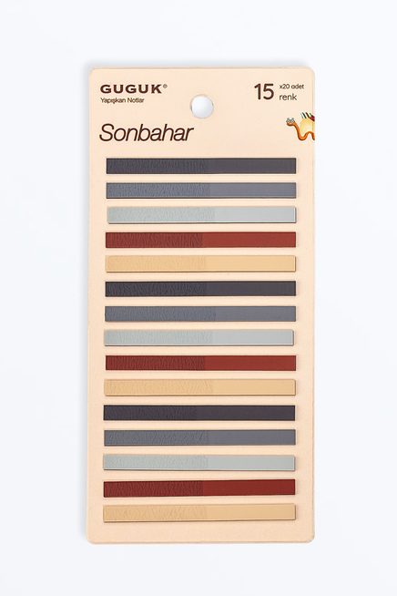 Sonbahar 15 Renkli Şeffaf Pet Index • Index Sticker • Post-it • Sticky Note