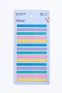 Masal 15 Renkli Şeffaf Pet Index • Index Sticker • Post-it • Sticky Note
