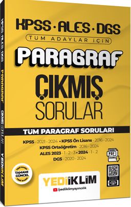 2025 KPSS ALES DGS Tüm Adaylar İçin Paragraf Tamamı PDF Çözümlü Çıkmış Sorular