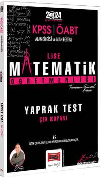 2024 KPSS  ÖABT Lise Matematik Öğretmenliği Yaprak Test