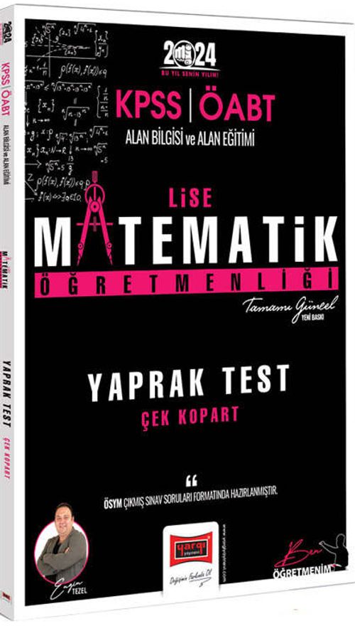 2024 KPSS  ÖABT Lise Matematik Öğretmenliği Yaprak Test