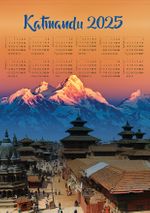 2025 Takvimli Poster - Yüksekler - Katmandu