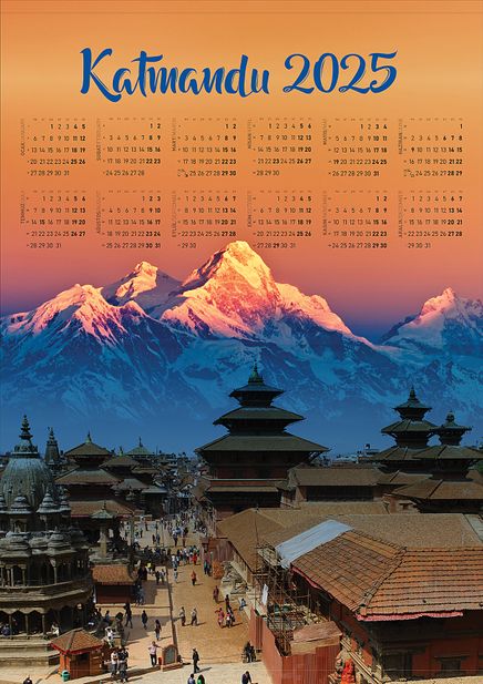 2025 Takvimli Poster - Yüksekler - Katmandu