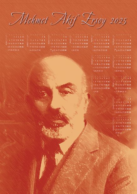2025 Takvimli Poster - Yazarlar - Mehmet Akif Ersoy