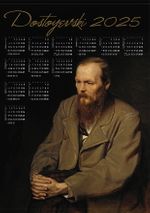 2025 Takvimli Poster - Yazarlar - Dostoyevski
