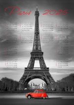 2025 Takvimli Poster - Şehirler - Paris