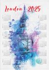 2025 Takvimli Poster - Şehirler - London Big Ben