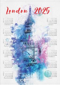 2025 Takvimli Poster - Şehirler - London Big Ben