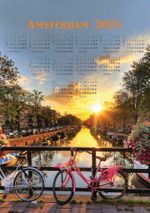 2025 Takvimli Poster - Şehirler - Amsterdam