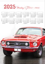 2025 Takvimli Poster - Arabalar - Mustang