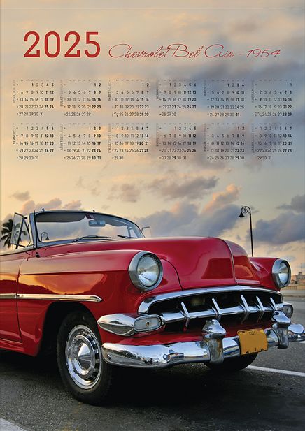2025 Takvimli Poster - Arabalar - Chevrolet