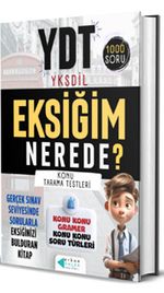 YDT-YKSDİL Eksiğim Nerede Soru Bankası