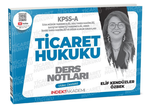 KPSS A Grubu Ticaret Hukuku Video Ders Notları 
